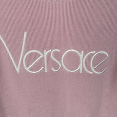 Versace Pink Logo Knit Dress Size 42