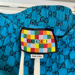 Gucci Blue GG Monogram Canvas Shorts Size 32