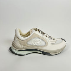 Gucci White Interlocking G Runner Size GG 10