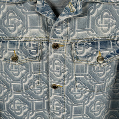 Casablanca Monogram Lightwash Denim Jacket Size XXL
