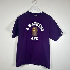 Bape Purple Ape Head Tee Size L