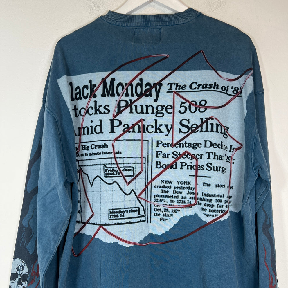 Godspeed Teal Black Monday Longsleeve Size M