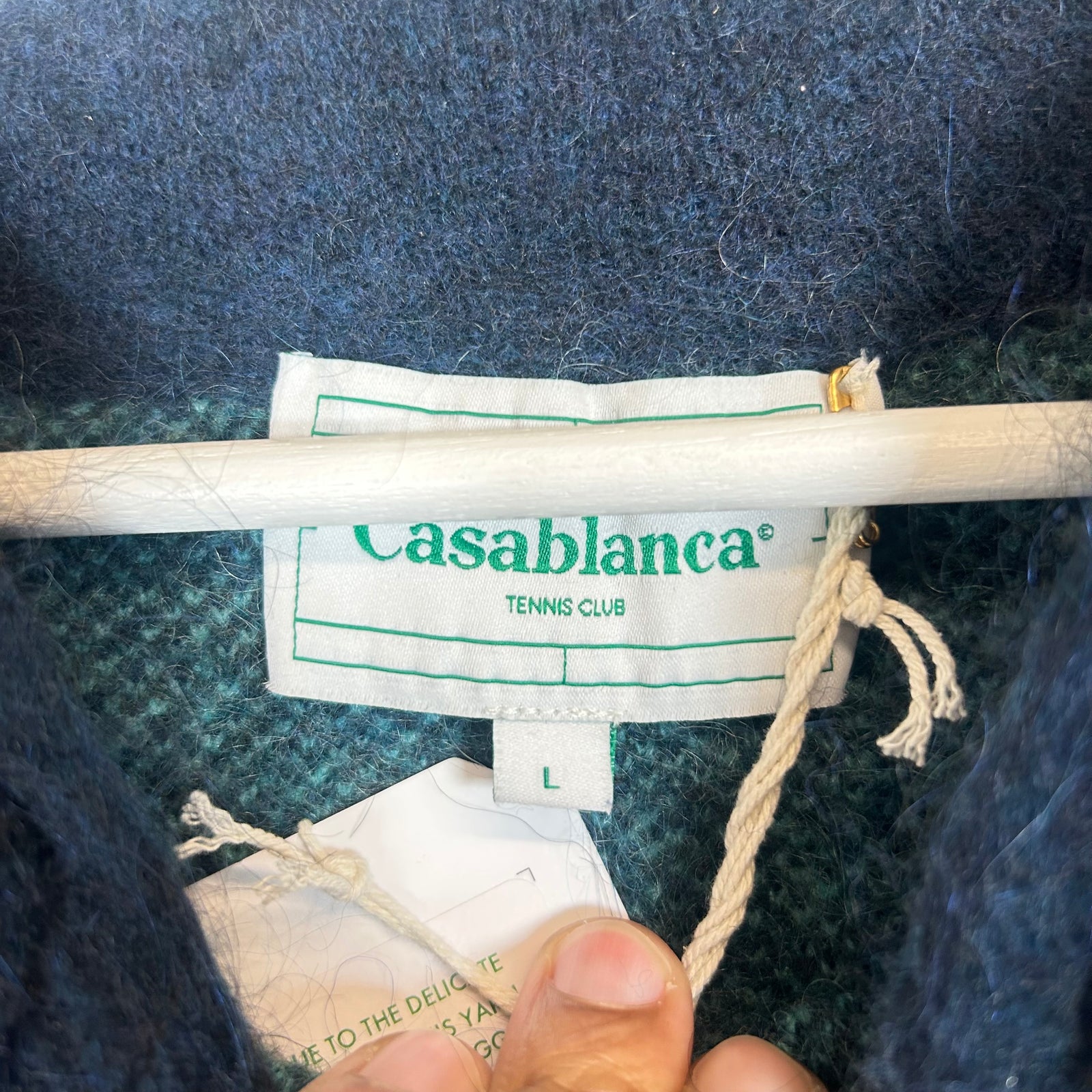 Casablanca Gradient Blue Mohair Hoodie Size L
