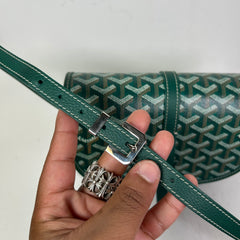Goyard Green Goyardine Belvdere II PM Messenger Bag