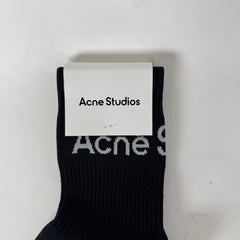 Acne Studios Black Logo Socks