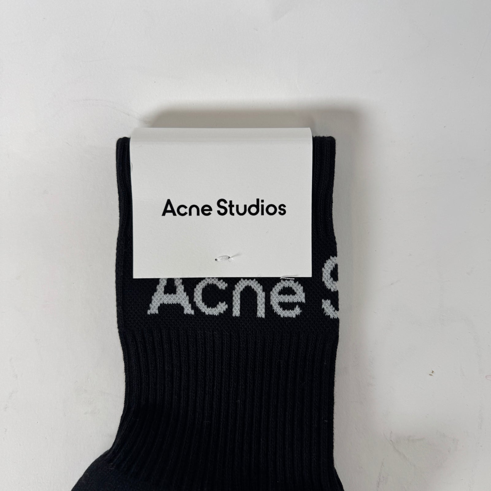 Acne Studios Black Logo Socks