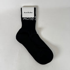 Acne Studios Black Logo Socks