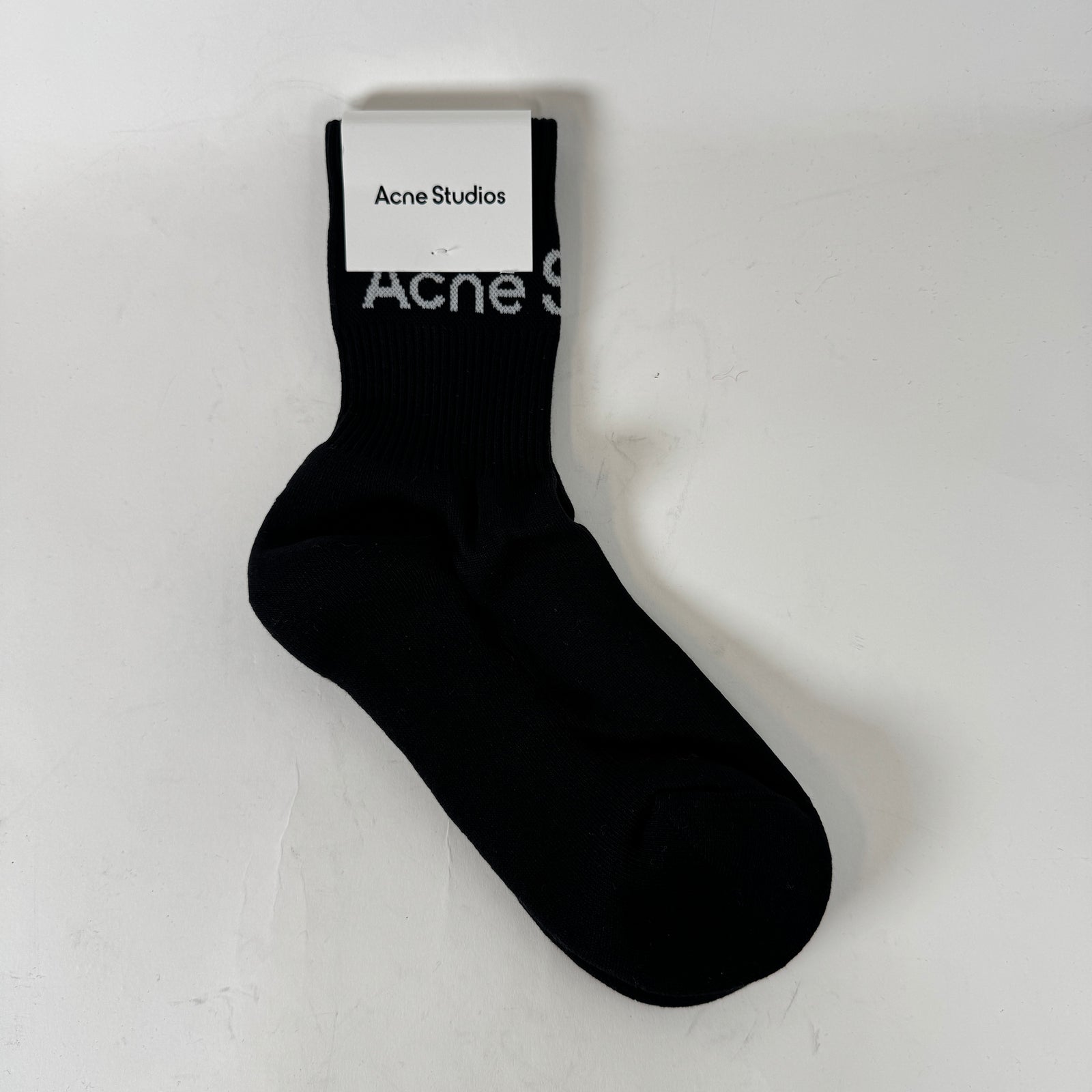 Acne Studios Black Logo Socks