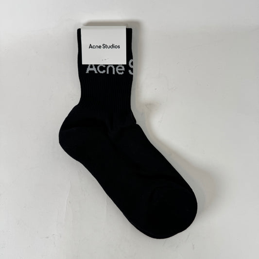 Acne Studios Black Logo Socks