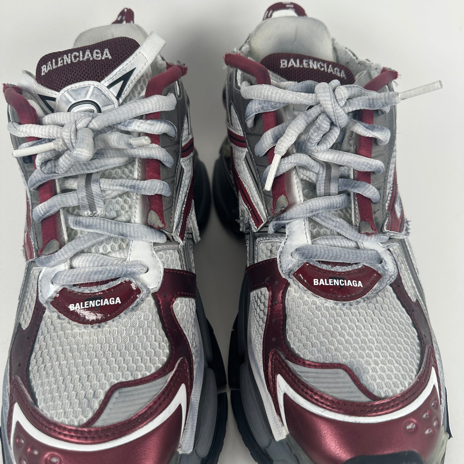 Balenciaga Maroon Track Runner Size 12