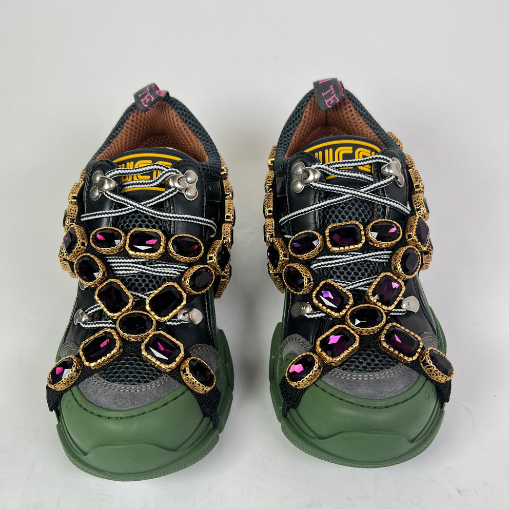 Gucci Crystal Embellished Flashtrek Sneaker