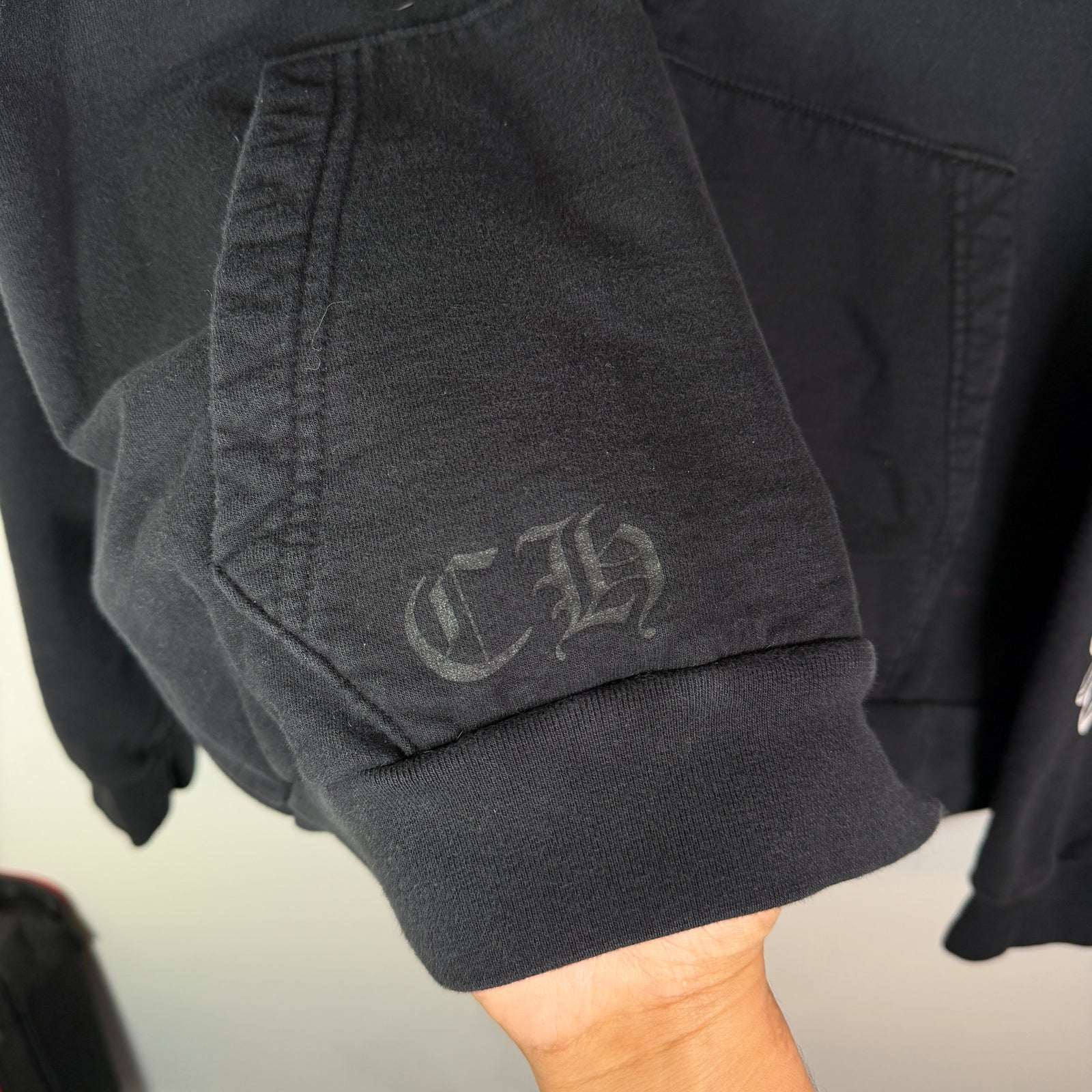Chrome Hearts Horseshoe Floral Cross Zip-Up Hoodie