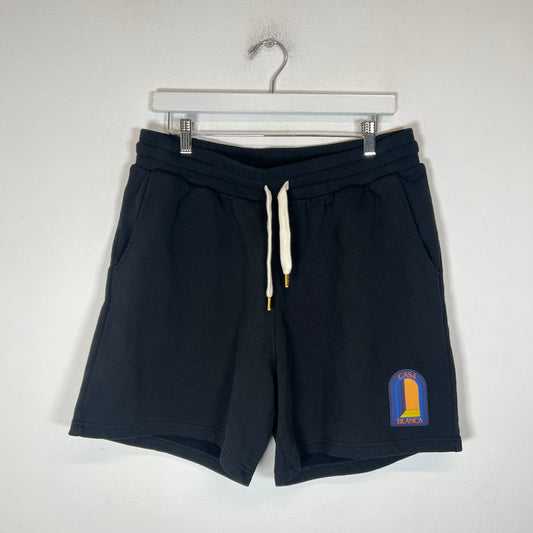 Casablanca Black L'Arche De Jour Patch Sweatshorts Size L