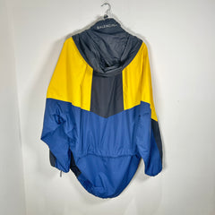 Balenciaga SS18 Navy / Yellow Windbreaker Size XL
