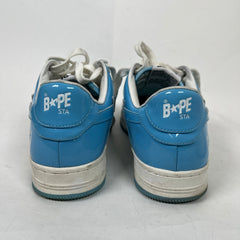 Bape Light Blue Patent Leather Bapesta Sneaker Size 9.5