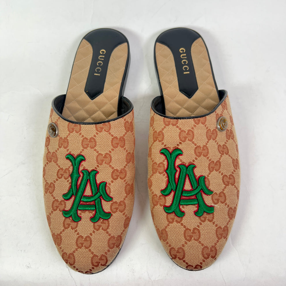 Gucci LA Angels GG Monogram Mules
