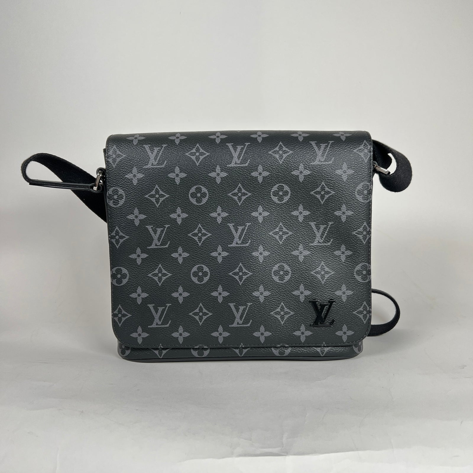 Louis Vuitton Black Monogram District Messenger Bag