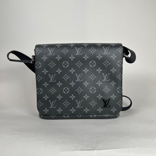 Louis Vuitton Black Monogram District Messenger Bag
