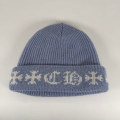 Chrome Hearts 'Big Daddy' Cashmere Aspen Baby Blue Beanie