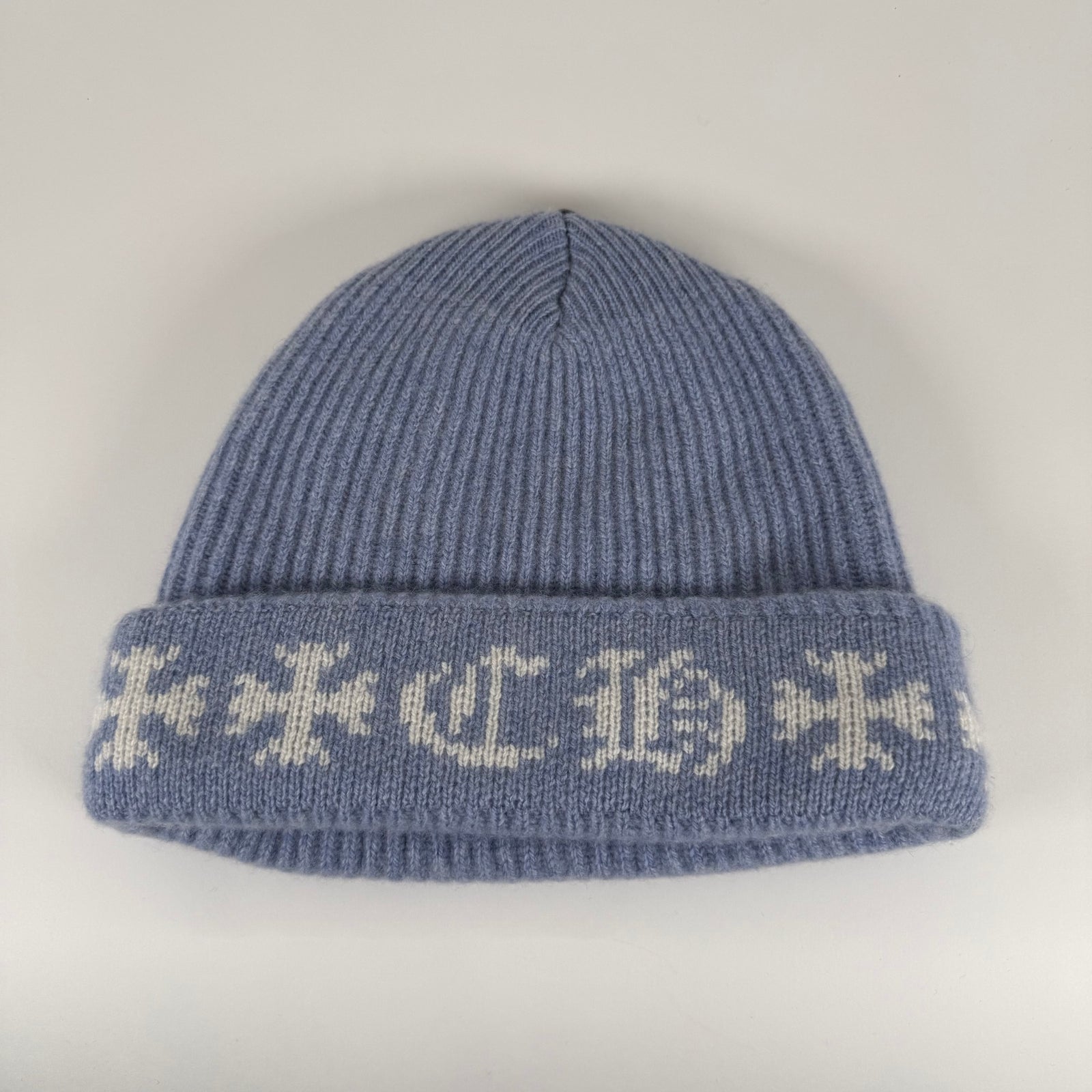 Chrome Hearts 'Big Daddy' Cashmere Aspen Baby Blue Beanie