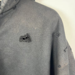 Balenciaga SS24 Paris Moon Distressed Zip-Up Hoodie