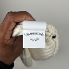Chrome Hearts White Plus Cross Cashmere Beanie