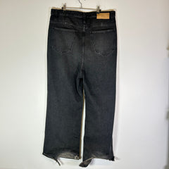 Ami Paris Black Washed Baggy Fit Jeans