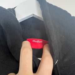 Supreme Black Quilted Hoodie Sz M