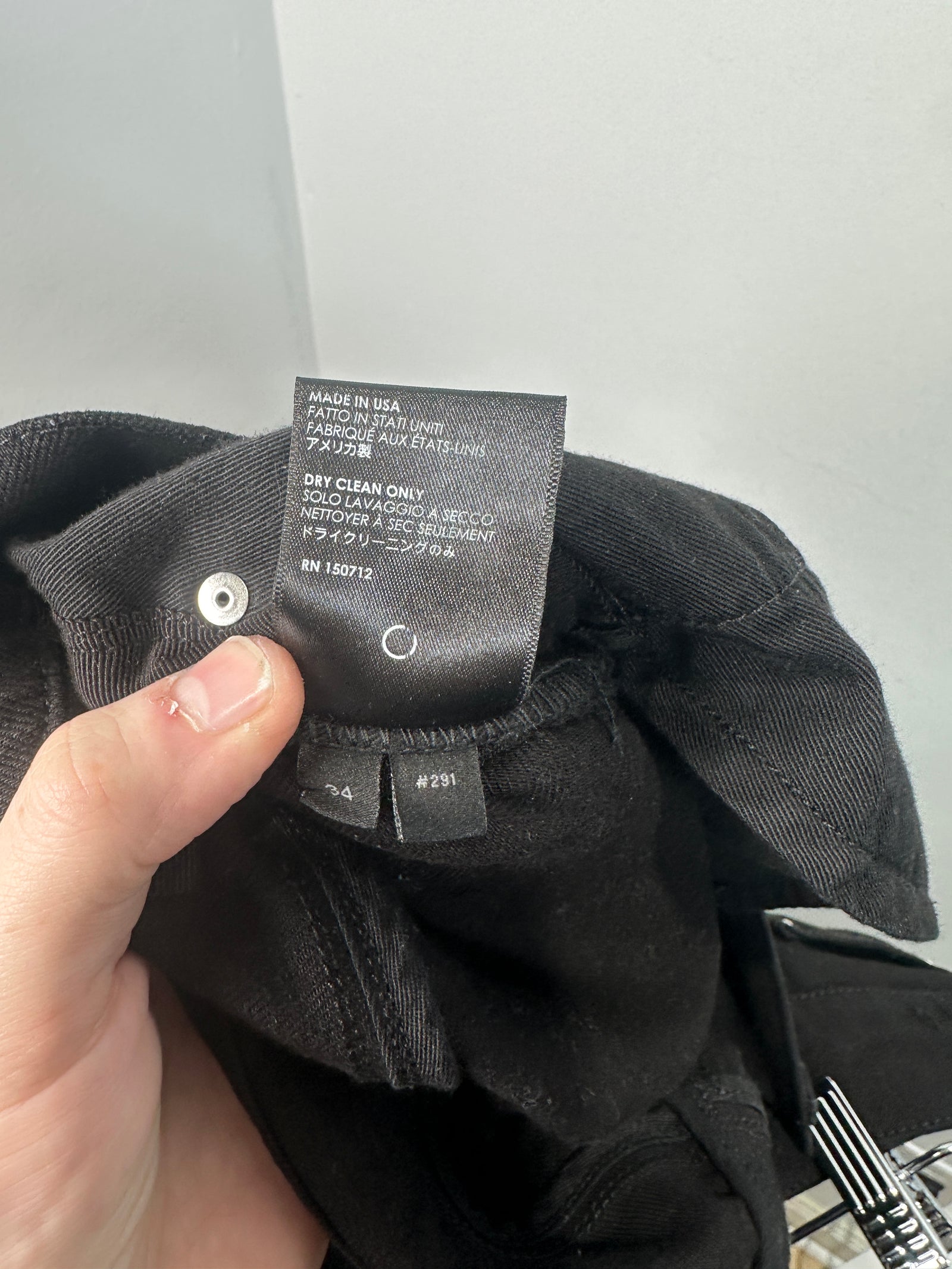 Amiri MX1 Black Leather Patch Jeans Size 34