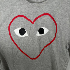 CDG Play Heart Graphic Longsleeve Size M