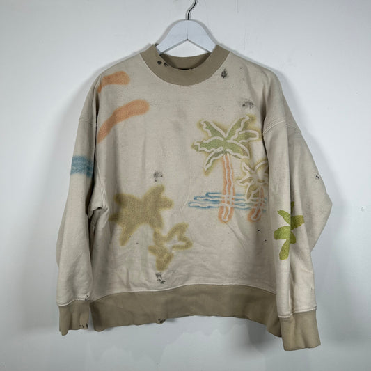 Palm Angel Neon Palm Crewneck Size S