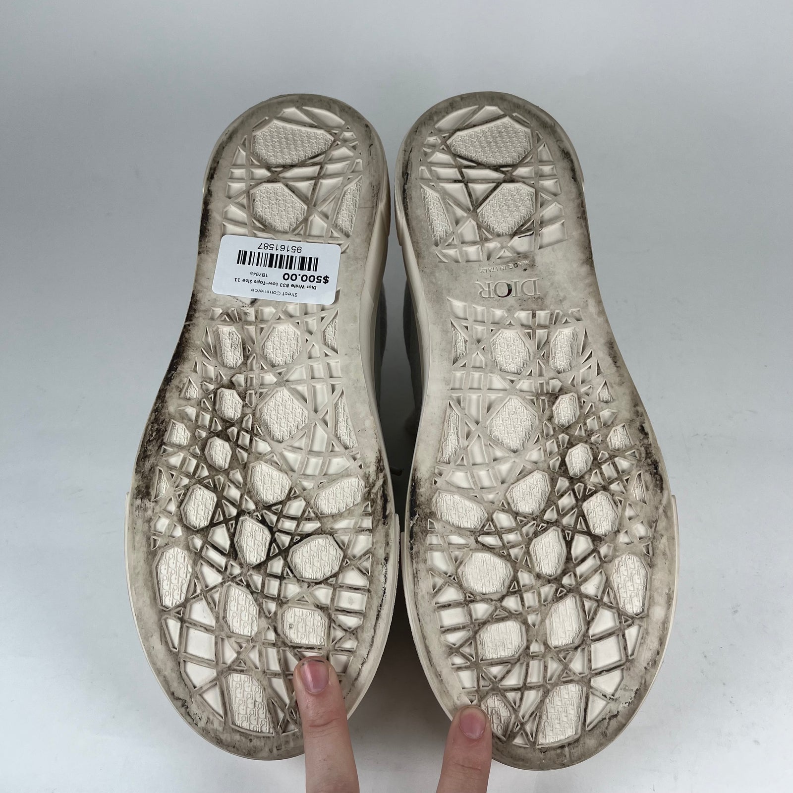Dior White B33 Low-Tops Size 11
