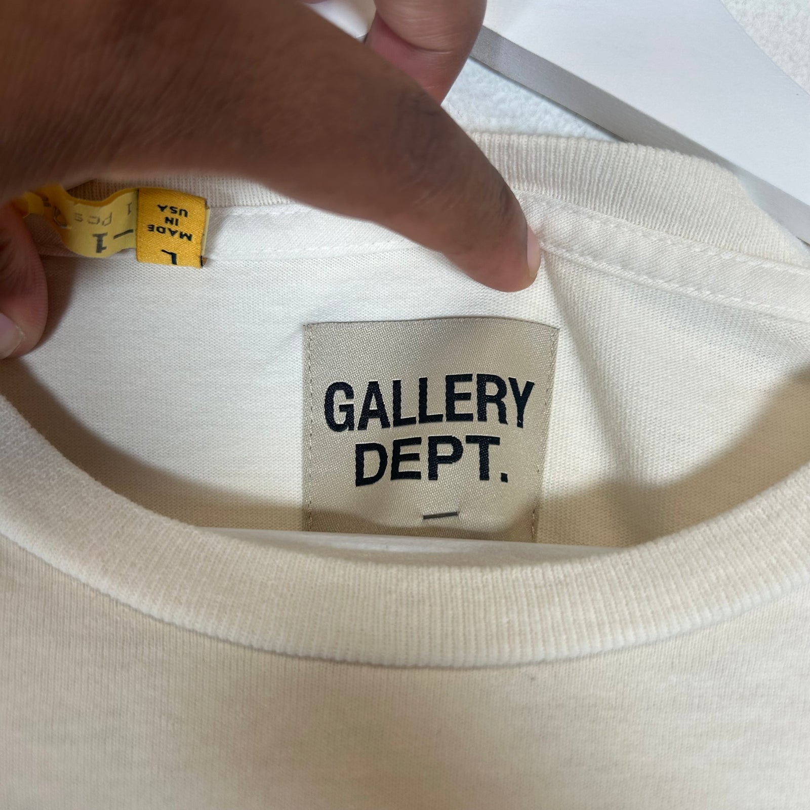 Gallery Dept Red/Cream French Logo T-shirt Size L