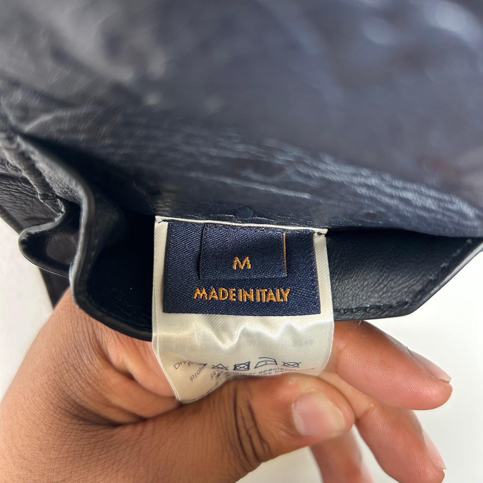 Louis Vuitton Navy Embossed Monogram Leather Utility Vest Size M