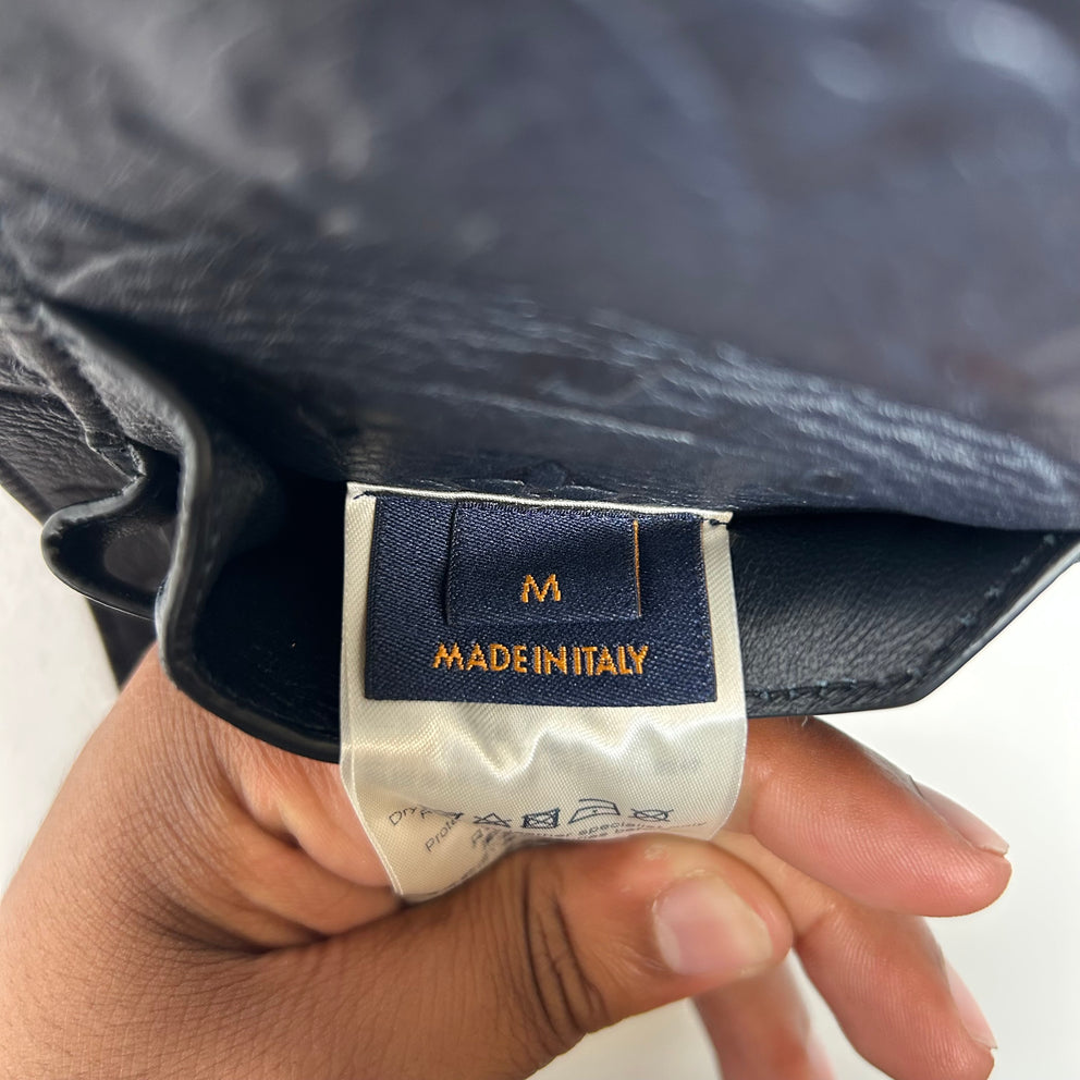 Louis Vuitton Navy Embossed Monogram Leather Utility Vest Size M