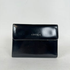 Gucci Black Leather Agenda Planner Wallet
