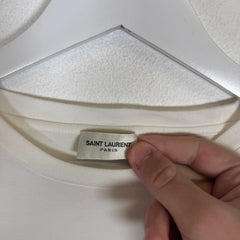 Saint Laurent White Reverse Tee Size S