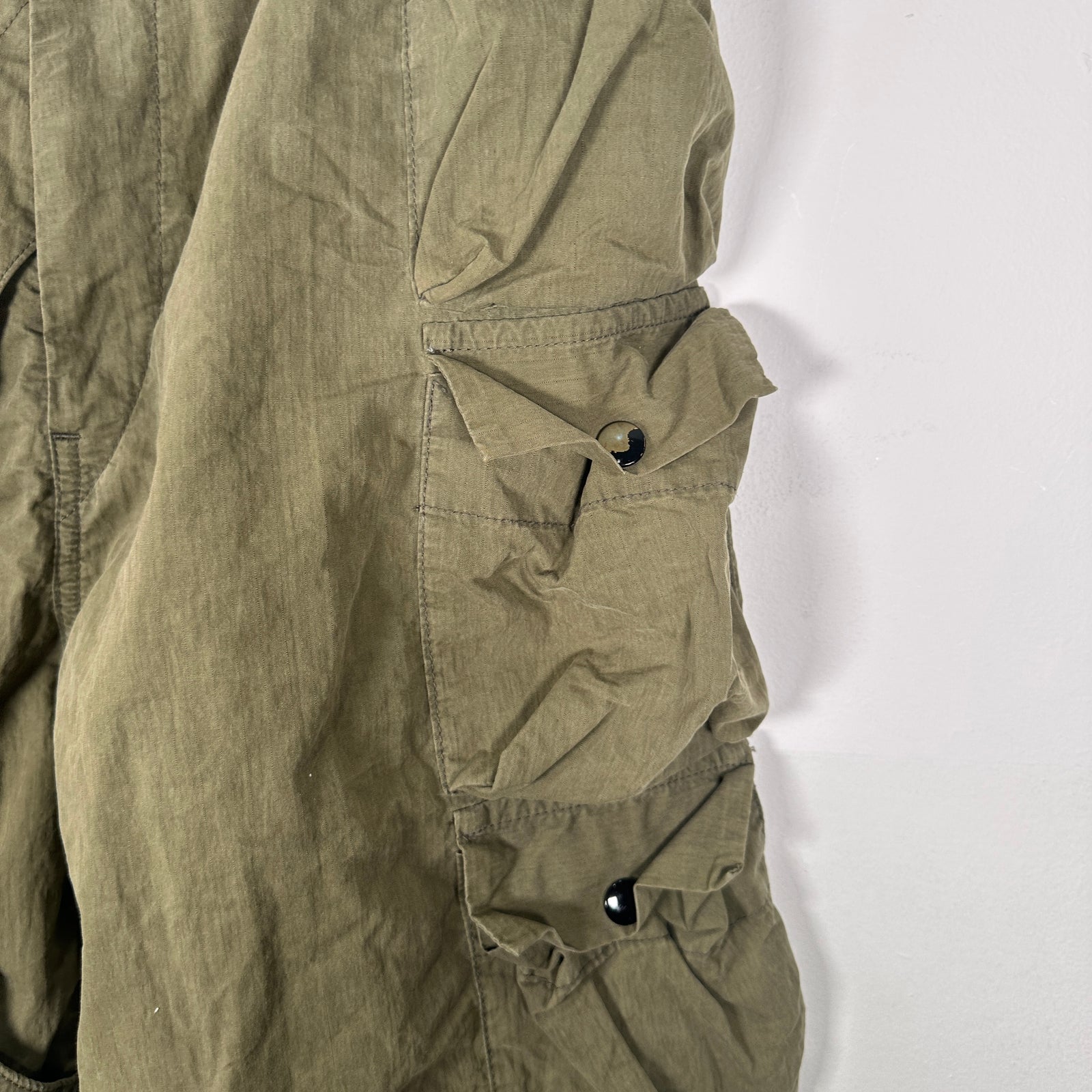 Kapital Army Green Cargo Shorts Size 32