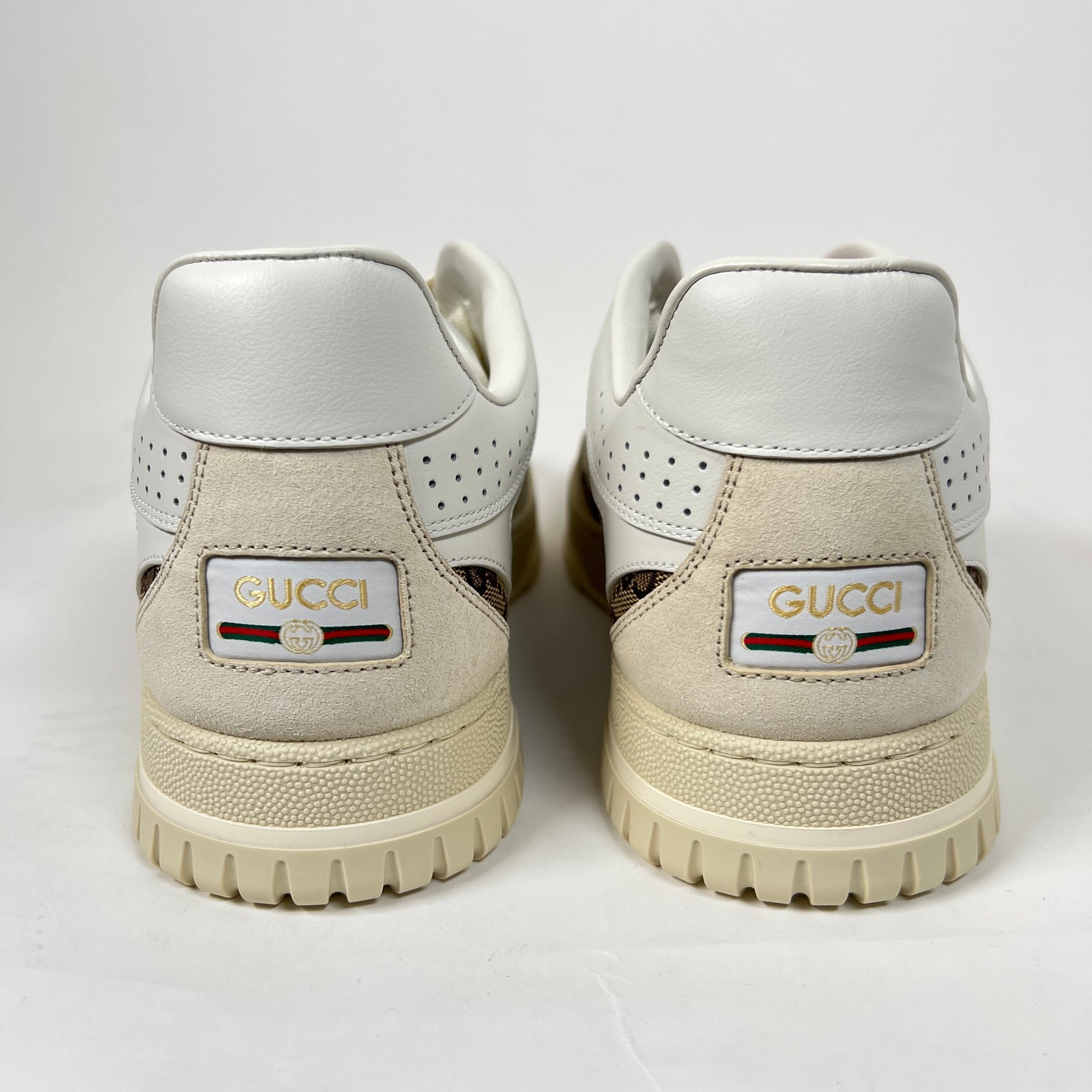 Gucci White/Beige GG Re-Web Sneaker Size GG 8.5
