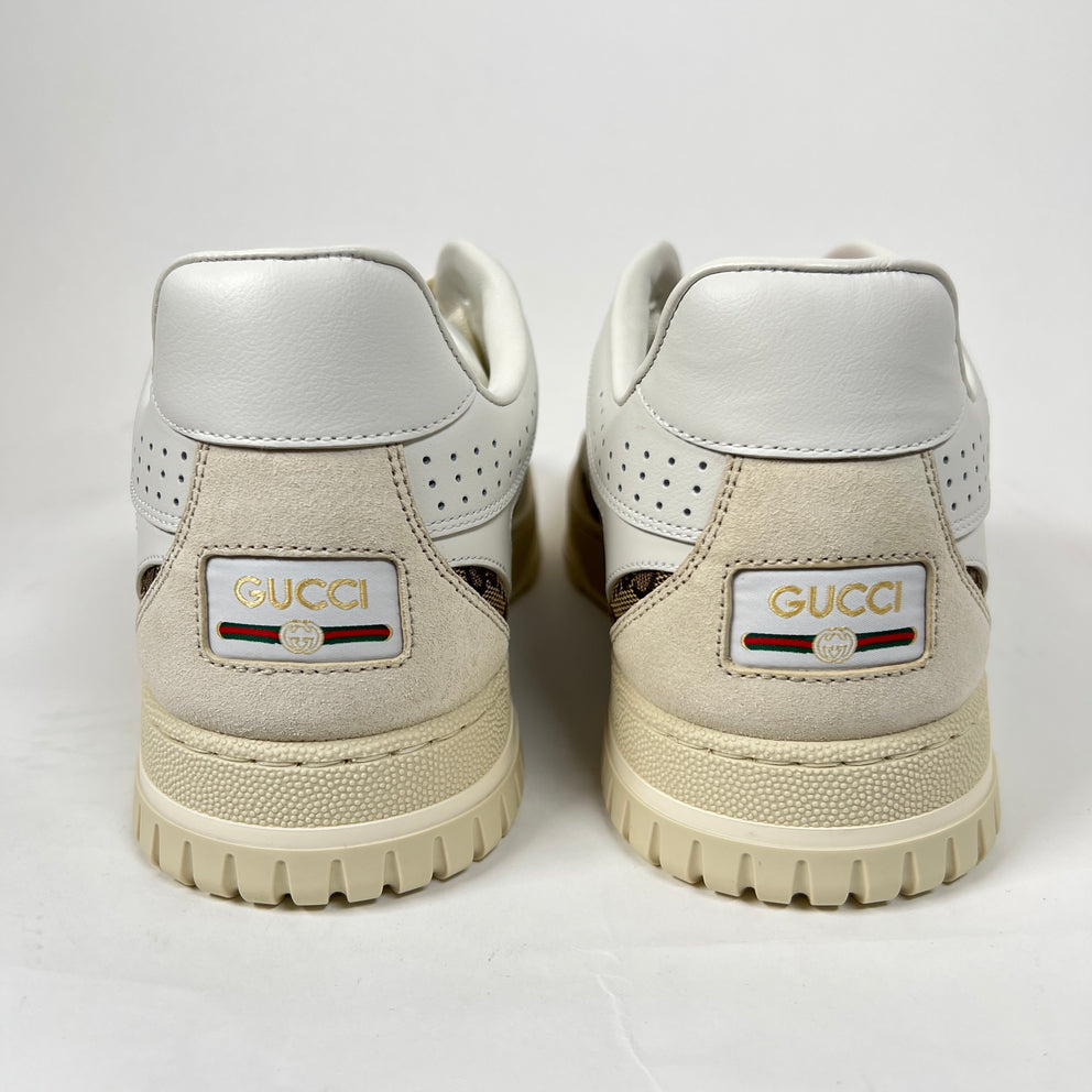 Gucci White/Beige GG Re-Web Sneaker Size GG 8.5