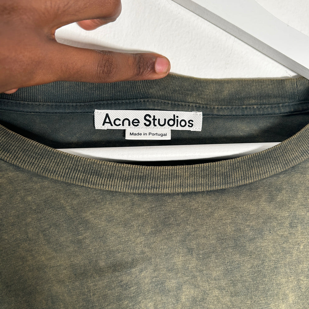 Acne Studios Green Paneled Long-Sleeve T-Shirt Size XL