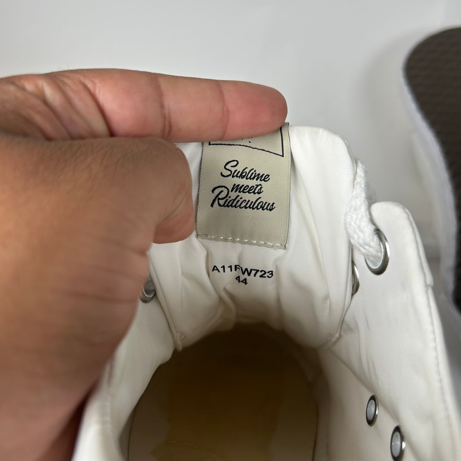 Maison Mihara Yasuhiro White Padded Hank OG Sole Sneaker Size 44