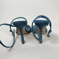 Alexander Wang Washed Denim Dahlia 105 Sandals Size 37.5