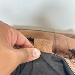 Gucci Brown Guccissma Bamboo Tote Bag