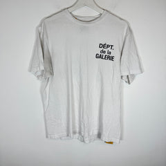 Gallery Dept White/Black French Logo T-Shirt Size M