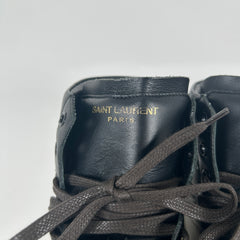 Saint Laurent Black/Red Metallic SL/10 Hightop Sneaker Size 7