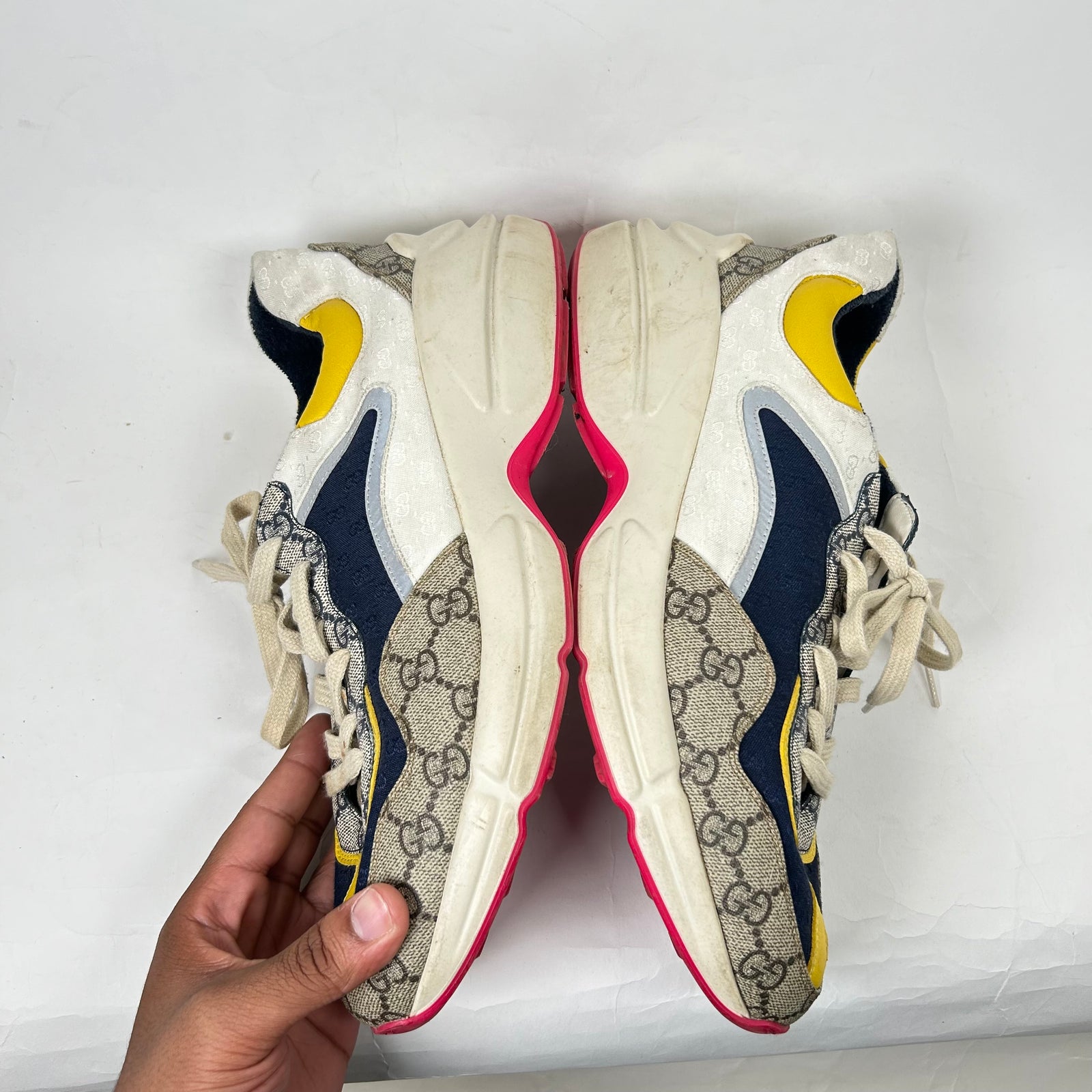 Gucci White Multicolor Rython Sneaker Size 9.5