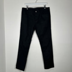 Rick Owens SS21 Black Cotton Straight Fit Pants Size 36