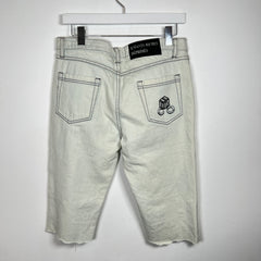 Enfants Riches Deprimes White Distressed Denim Shorts