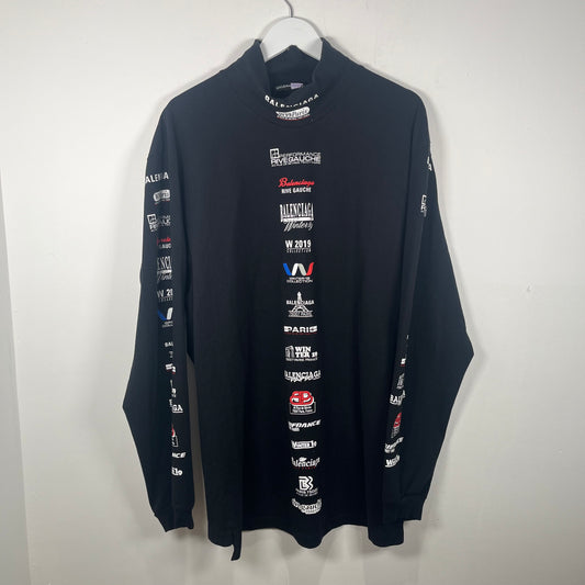 Balenciaga Multi Logo Longsleeve Size M